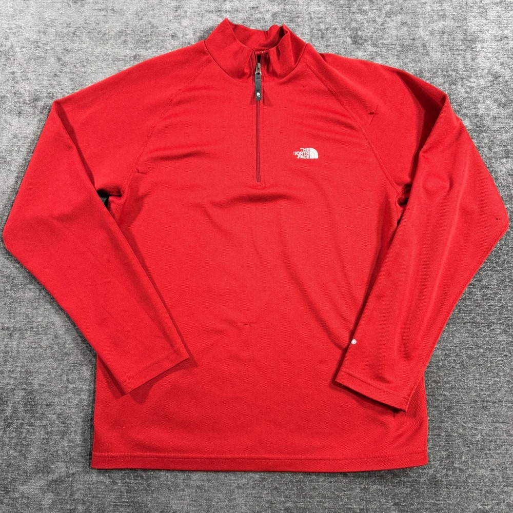 The North Face Flight Series Mens Red Quarter Zip Pullover Performance Top Large